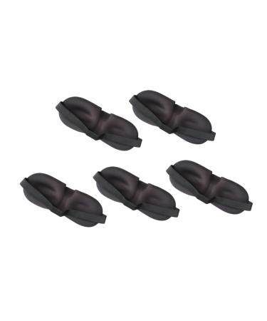 Hemoton 5Pcs 3D Stereo Goggles Eye Sleep mask Silk Sleeping mask Silk face mask Cotton Silk Pillow and Eye Masks Night Blindfold Night Sleeping Eyeshade Supple 3D Eye Masks to Sleep Black 1 Count (Pack of 1)