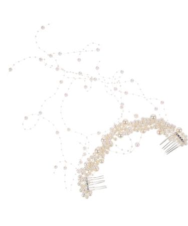 LIFKOME Wedding Hair Comb Tassel Pearl Hairpins Bride Headpiece Princess Fairy Hair Accessory Pearl Hair Jewelry for Women Girls Favors