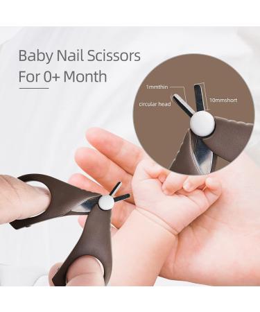 Baby Nail Clippers Set with Cute Case - Newborn Manicure Kit for New Mom Grooming Gift (Bronze+White) - Buy Online on GoSupps.com