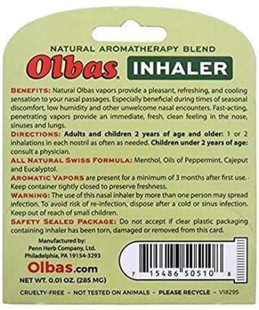 Olbas Aromatherapy Inhaler - Vapor Therapy - 0.01 Oz - 2 Count (2-Pack) - Buy Online on GoSupps.com