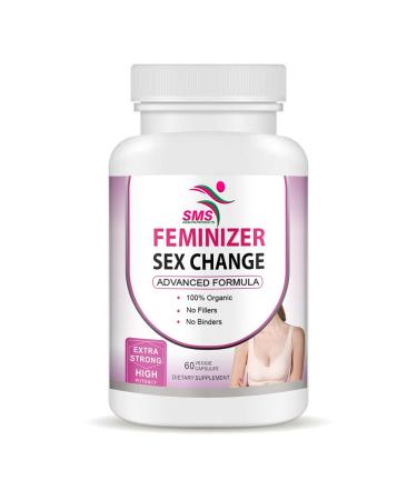 Feminizer Sex Change by SMS Pueraria Mirifica Supplement 500mg Root Extract Powder Capsules Promotes Women's Health, Organic Natural Herbal