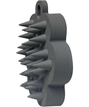 Poupangke Shampoo Brush | Silicone Shampoo Massager for Adults & Kids | Head Skin Massage Device - Dark Gray - Buy Online on GoSupps.com