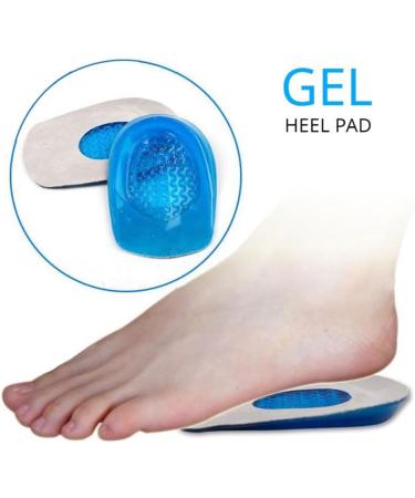 XINIFOOT Soft Gel Heel Cup Supports - Silicone Heel Protectors - Gel Heel Pads for Plantar Fasciitis - Silicone Gel Heel Cups for Tired Feet Damaged Heel- UK Size 4-7 Women: UK 4-7 - Buy Online on GoSupps.com
