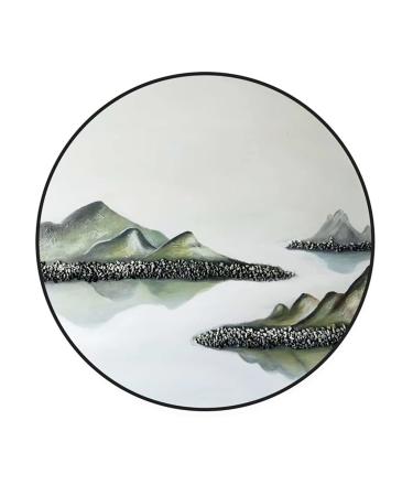 Chinese Style Three-Dimensional Shape Hand-Painted Porch Circular Hanging Picture (D MOD100CM)