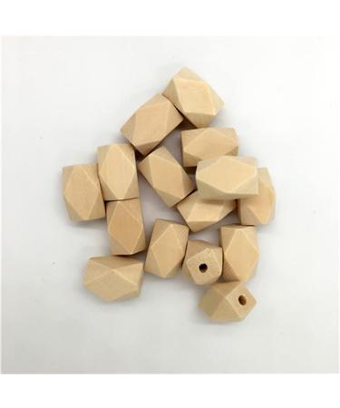 Wendysun 15mm-22mm 50pcs Natural Organic Maple Unfinished Hexagon Wooden Beads - DIY Necklace Bracelet Crafts - Baby Teether Materials - Buy Online on GoSupps.com