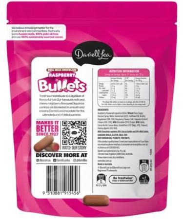  Broadway candy Darrell Lea Milk Chocolate & Raspberry 7.2 Ounce Pack of 3 - Buy Online on GoSupps.com