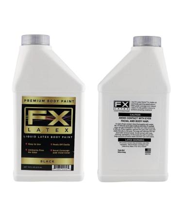 Liquid Latex Fashions - Ammonia Free Natural Face Paint for Kids & Adults | 16 oz Black | Ideal for Art Parties Cosplay & Concerts - Buy Online on GoSupps.com