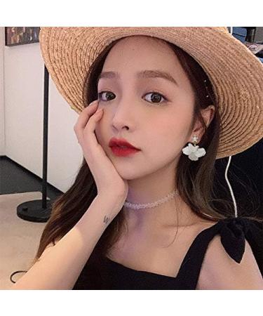 Fashion Earrings Flower Drop Earrings Ladies Fashion White Acrylic Pendant Earrings Christmas Party Banquet Earrings Jewelry Dainty Earrings Fashion Accessories - Buy Online on GoSupps.com