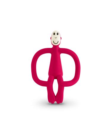 Matchstick Monkey Original Teether & Gel Applicator Silicone Easy To Grip BPA Free 3 Months Old+ 10.5 cm Rubine Red Monkey Rubine Red Monkey 3 Months Old+ 1 Original Monkey Teether