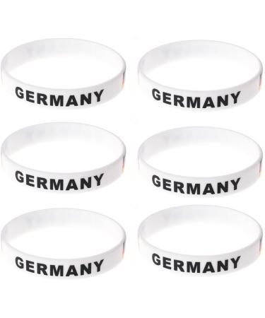 Besportble 10 Set Germany Silicone Bracelet - Robust Germany Flag Sports Bracelet - Perfect Football Fan Souvenir & Gift - Buy Online on GoSupps.com