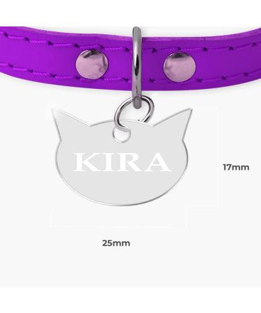 Ibera Gifts - Personalized Engraved Katzkopf Collar Medallion for Cats | Custom Badges for Small to Large Cats | Silver Namenplate - Buy Online on GoSupps.com