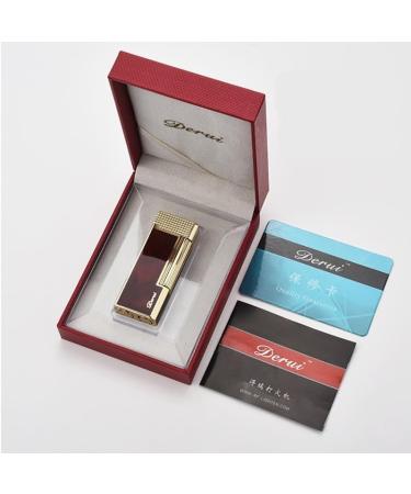 Metal Inflatable Adjustable Open Flame Lighter Classic Retro Side Sliding Ignition Wheel Flint Cigar Lighter Suitable for Indoor and Outdoor Camping and Hiking High-End Men's Gift(Gold2) - Buy Online on GoSupps.com