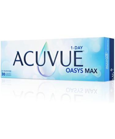 Acuvue Oasys Max 1-Day Lenses - Daily Contact Lenses for Tired Dry Eyes -4.00 DPT BC 8.5 UV Protection - 30 Pack - Buy Online on GoSupps.com