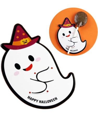 Cabilock Halloween Lollipop Decoration 100 Pcs Lollipop Paper Lollipop Candy Lollipop Packaging Lollipop Ghost Lollipop Greeting Lollipop Decoration Pencil Caps Message Halloween - Buy Online on GoSupps.com