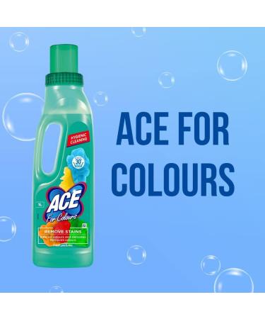 Ace for Colours Remove stains Hygienic Cleaning 1L Fresh Perfume Pack of 2 + Gift For you Organza small bag - Buy Online on GoSupps.com