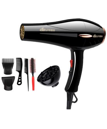 Travel Hair Dryer 3 Heat Levels 2 Speeds Portable Ionic Cordless Hair Dryer Fast Drying Suitable for Men and Women