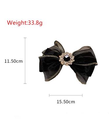 Jumwrit Large Rhinestone Bow Hair Clip - Off White Fashion Hair Accessory for Women and Girls - Buy Online on GoSupps.com