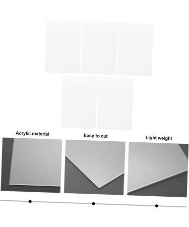 Lurrose 5pcs Plate Board Signboard Blank Mixing Transparent Painting Acrylic Diy Wedding Color Sign 20X15cm 1 - Buy Online on GoSupps.com