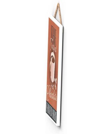 Global Designs The Tastiest Hot Chocolate Served Here Rectangle Wooden Plaque - Buy Online on GoSupps.com