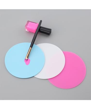 Frcolor 5Pcs Professional Nail Art Silicone Palette for Cosmetics, Foundation, Mixing, Blending, Paint Tray - Buy Online on GoSupps.com