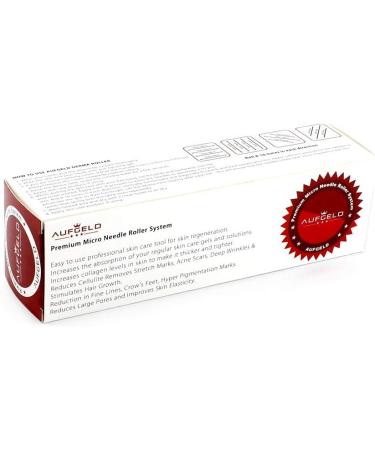 AUFGELD AG540 Titanium Microneedle 540 Needles 0.25mm Derma Roller Skin Care for Face Facial Wrinkles Hair Loss Stretch Marks Hair Regrowth Micro Needles Professional Microneedling Derma Needling Kit - Buy Online on GoSupps.com