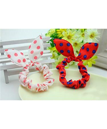 Miya 6 Set Super Sweet Bunny Hair Ties | Dotted Striped Checked | High-Quality Ponytail Holders | Beautiful Hair Accessories for All Ages - Buy Online on GoSupps.com