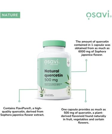 Osavi Natural Quercetin 500mg - 120 vegan caps - Buy Online on GoSupps.com