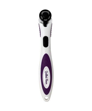The Quilted Bear Rotary Cutter - Ergonomic Soft Grip Rotary Cutter with Easy Blade Replace System (18mm)