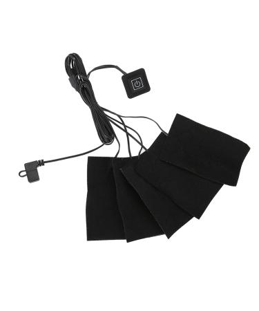 USB Electric Clothes Five Heating Pads Heating Part Adjustable Temperature Warmer Tool