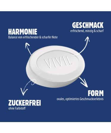 Buy Vivil Extra Strong Peppermint Pastilles - Sugar-Free & Vegan 5x3 Pack (15x25g) - International Shipping Available - Buy Online on GoSupps.com