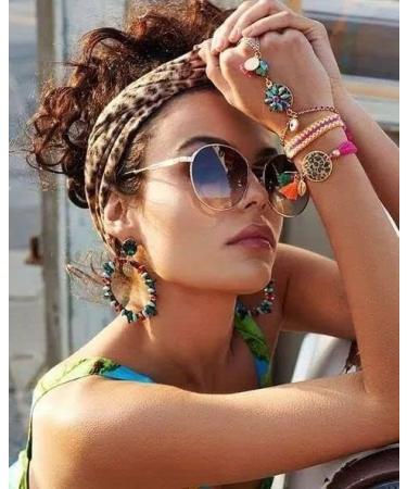 Fashband Boho Headbands Flower Elastic Hair Band Yoga Headwrap Hair Accessories for Women and Girls (Leopard) Animal Print - Buy Online on GoSupps.com