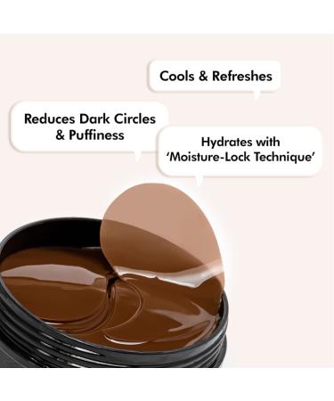 Mcaffeine Coffee Hydrogel Under Eye Patches - Reduce Dark Circles & Puffiness | Caffeine & Hyaluronic Acid | Cooling Moisture-Lock Eye Patches - 30 Pairs 90G - Buy Online on GoSupps.com