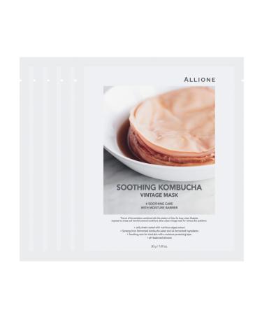 Soothing Kombucha Vintage Mask Moisturizing & Hydrating Set Of 5 pcs | Luxury Seaweed Jelly Sheet for Nourishing and Cooling Premium Fermented Serum Glowing and Vitalizing Recipe