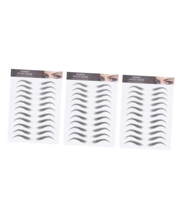 NOLITOY 3 Sheets Waterproof Eyebrow Stickers Eyebrow Shaping Stickers Fake Eyebrow Stickers Make up Cosmetic
