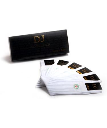 Daniel Jacob Men's 100% Cotton Diabetic Socks 6-Pack - Sizes 9.5-11 (UK) 44-46 (EU) 10.5-12 (US) - White - Buy Online on GoSupps.com