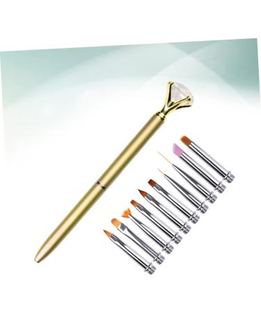 1 Set nail art brush nail painting brush nail art pen nail decoration brush nail pen nail drawng brush nail brush pen kit de manicura liner quartz 19.5*10cm Golden - Buy Online on GoSupps.com