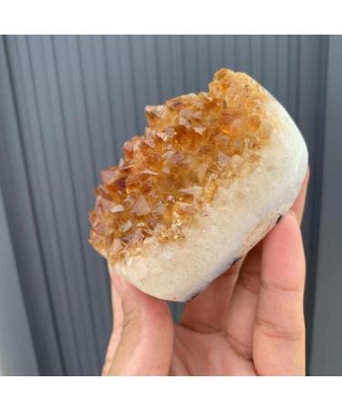 Beautiful Natural Citrine Cluster Crystal Gemstone Heart Reiki Home Decoration Natural Stones and Minerals - Buy Online on GoSupps.com