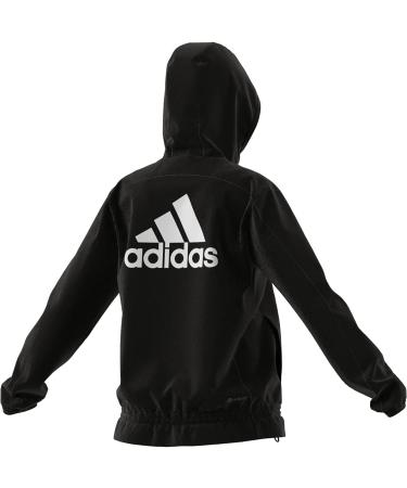 adidas Women's Logo Running Windbreaker - XX-Large - Black/White - Buy Online on GoSupps.com