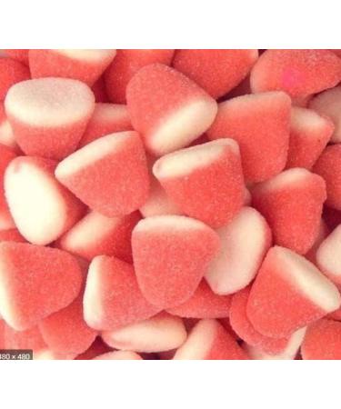 Strawberry Dream Puffs Sweets Pink and White Sugared Foam Sweets (400g) - Buy Online on GoSupps.com