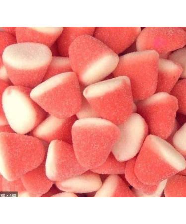 Strawberry Puffs Sweets Red White Foam Fruity Treats (200g)