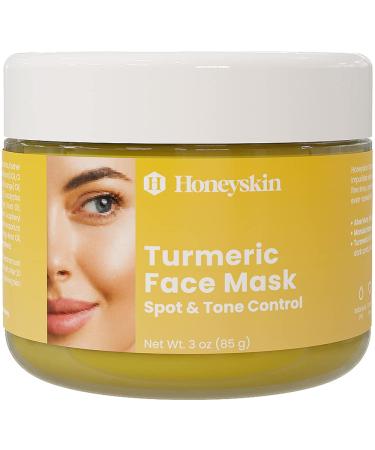 Turmeric Face Mask for Sensitive Skin - Deep Pore Cleansing Mask - Skin Moisturizing Face Mask - Organic Face Mask Skin Care with Manuka Honey, Kaolin Clay and Bentonite Clay Mask (3oz)