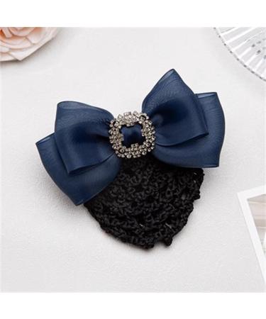 Women Bun Net Women's Work Plate Headdress Hair Accessories(Blue Style 2)