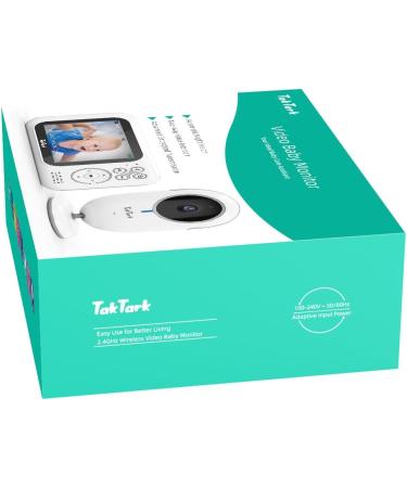 Taktark Baby Monitor with Camera - 3.2 Video Baby Monitor Zoom Intercom Night Vision & Temperature Monitoring | Best Baby Cam for International Shipping - Buy Online on GoSupps.com