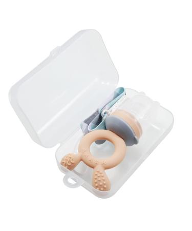 PandaEar Baby Fresh Fruit Food Pacifier Set | Silicone Feeder (1 Pack) + Replacement Pouches (3 Pack) + Pacifier Clip & Plastic Case (Pink) | Shop Now - Buy Online on GoSupps.com