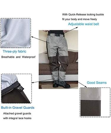 Breathable Waterproof Fishing Clothing - XL Olive Green Wading Pants & Boots for Men | Durable Tricot Material - Buy Online on GoSupps.com