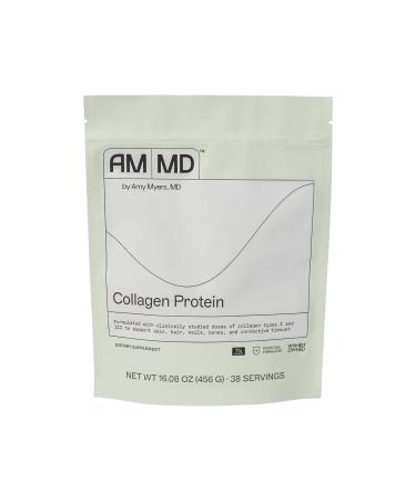 Amy Myers MD Collagen Protein Powder - Type 1 & 3 Collagen - Bovine Collagen to Support Healthy Hair, Skin & Nails - Gluten-Free, Dairy-Free & Non-Soy - 16.08 oz (38 Servings) Unflavored 1.01 Pound (Pack of 1)