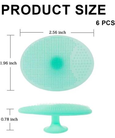 AAED 6 Pack Silicone Baby Bath Brush Set | Scalp Massage & Face Exfoliating Brush for Infant Care | International Shipping - Buy Online on GoSupps.com