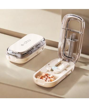 Adjustable Pill Cutter Splitter for Small & Large Pills - Accurate Cutting & Storage Solution | International Shipping Available - Buy Online on GoSupps.com