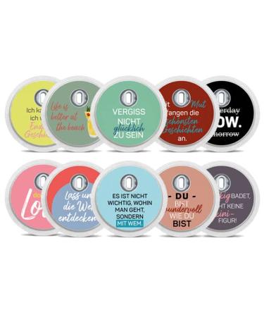 FreeStyle Libre 3 Sensor Sticker - Set of 10 "Life Motto" - Stickers for sensors | Diasticker