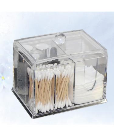 Fomiyes Kasten Wattepad Organizer - Clear Mini Container with Lid for Cosmetics & Toothpicks | International Shipping Available - Buy Online on GoSupps.com